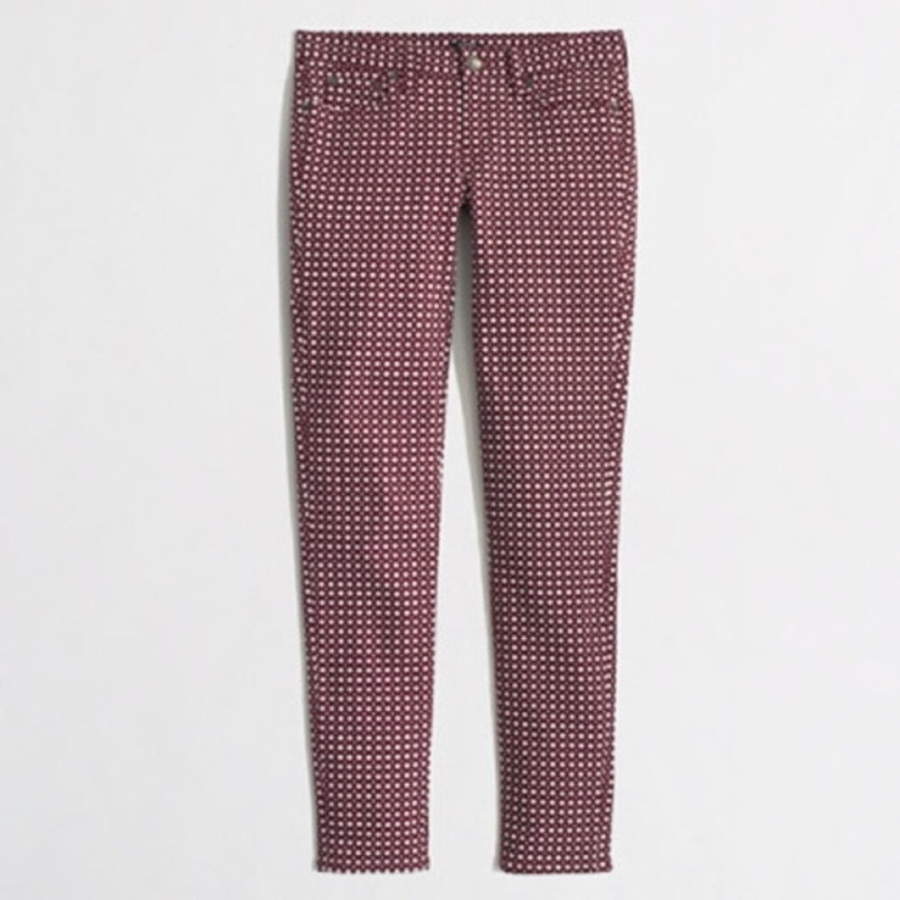 [J.Crew factory] geometric skinny jeans.